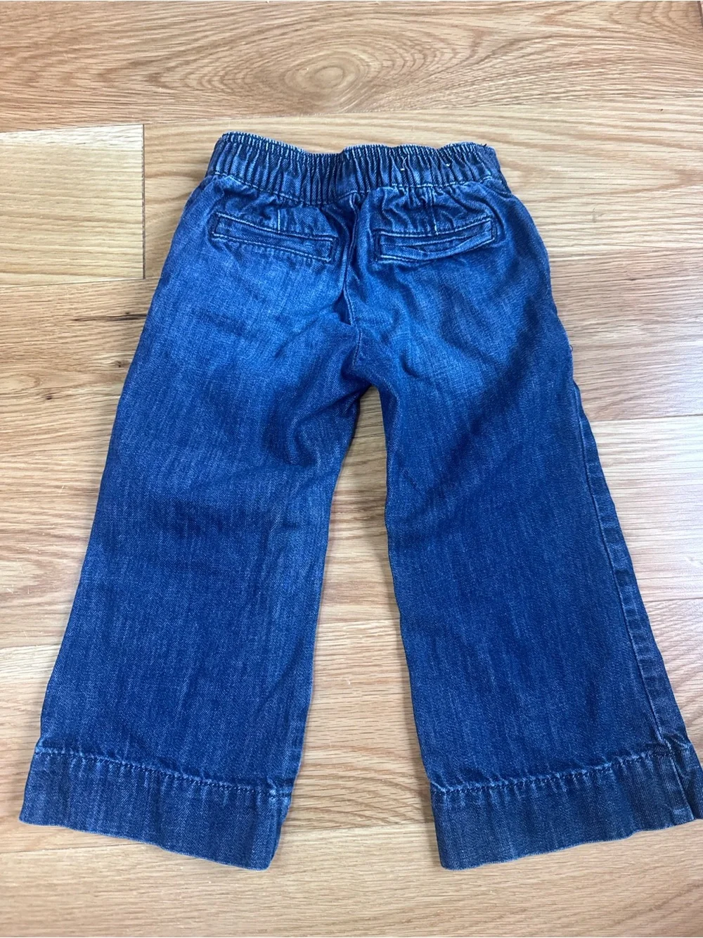 GAP Girls Navy Button-Front Wide Leg Jeans